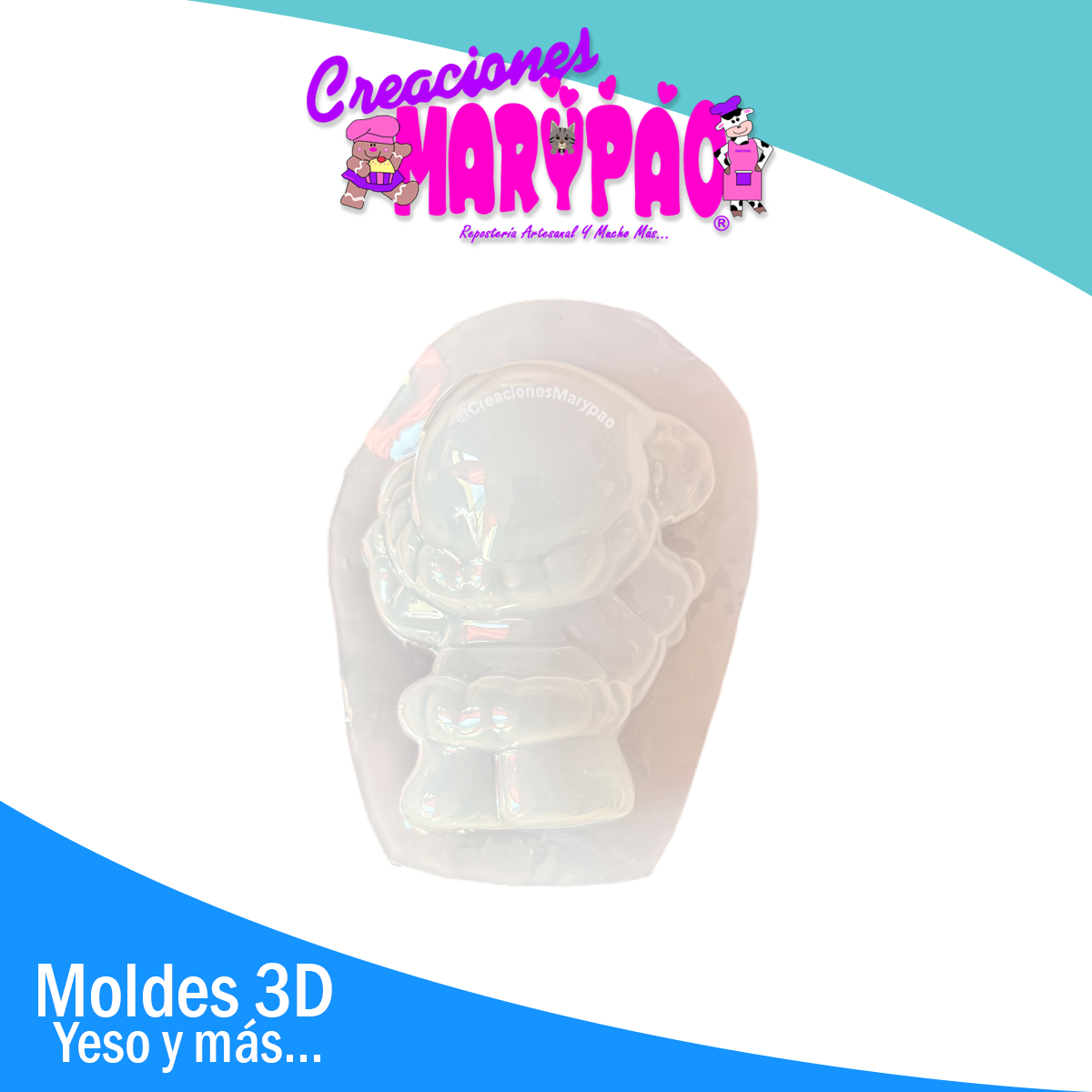 Molde para Alcancías de Yeso Santa Claus Mini 🎅