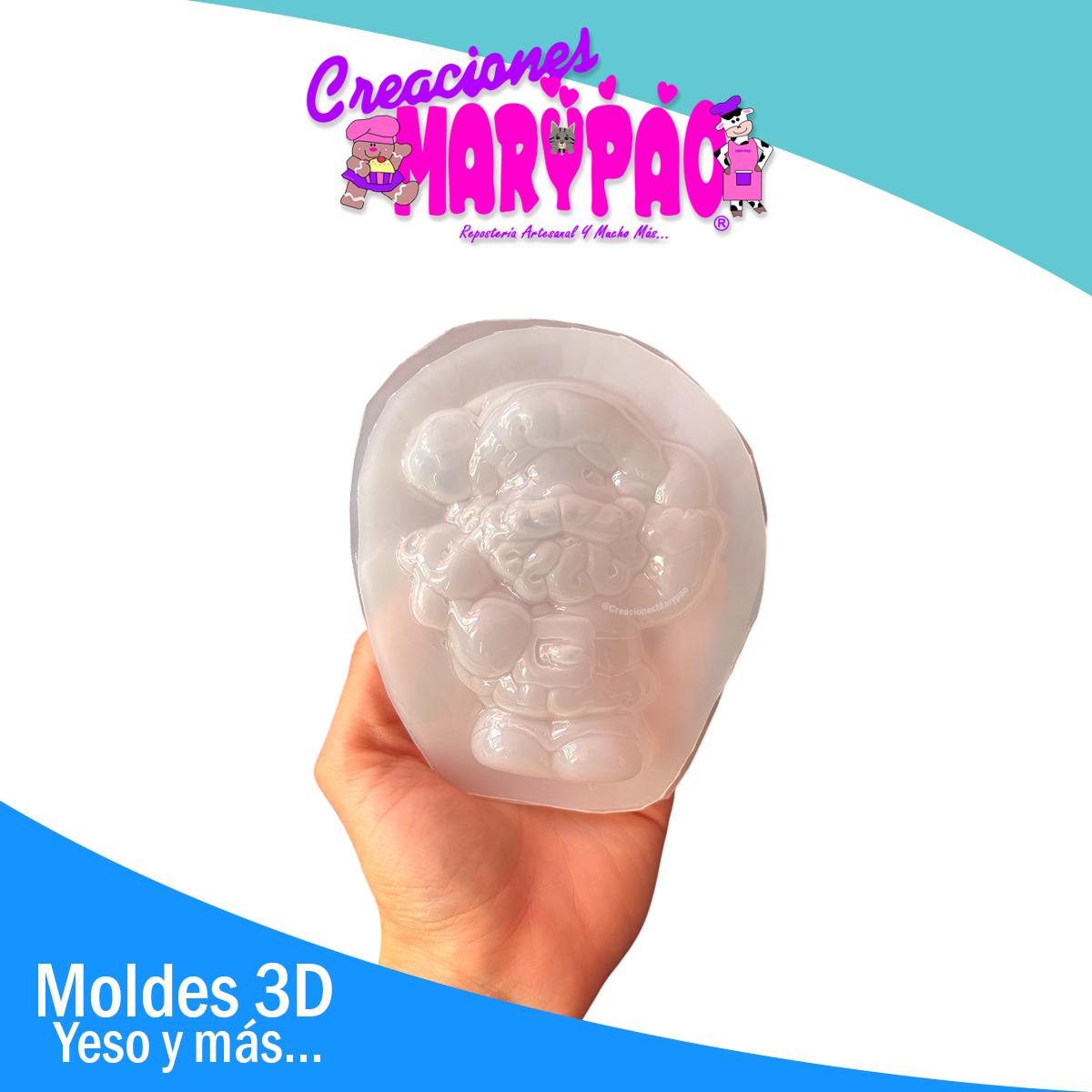 Molde para Alcancías de Yeso Santa Claus Mini 🎅