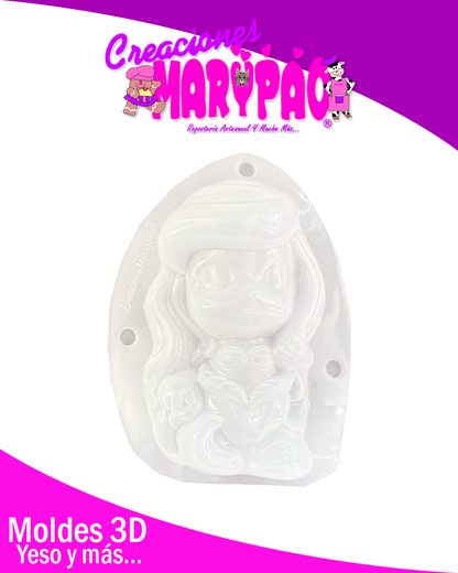 ✨Molde Para Alcancías de Yeso Sirenita 🧜‍♀️