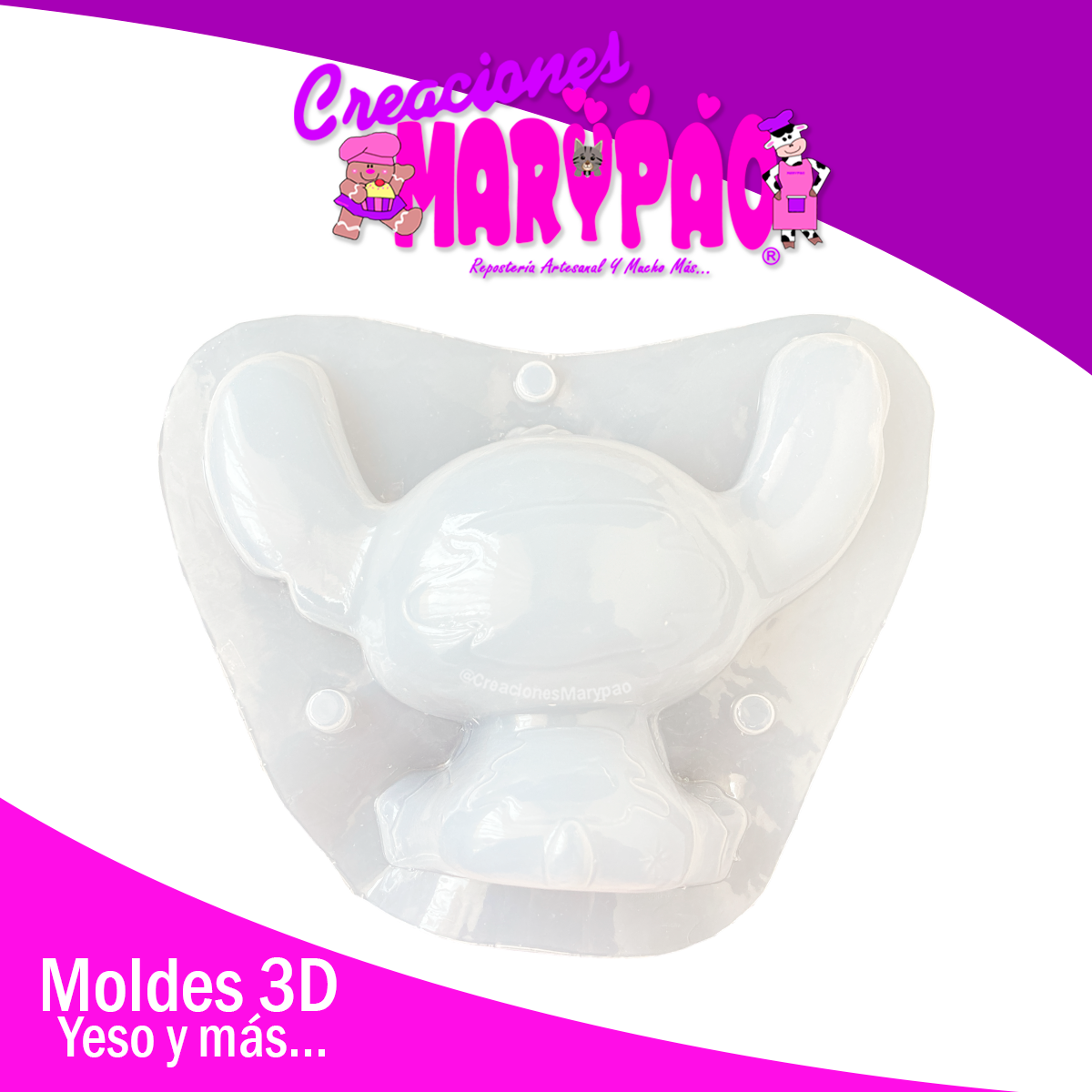 🌺Molde Alcancía Stitch (Nuevo diseño grande) 💙