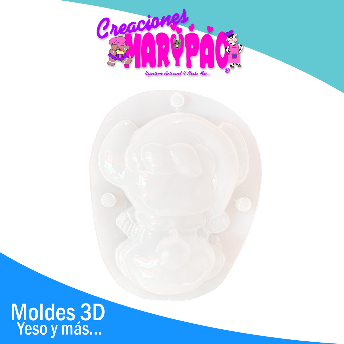 ✨ Molde 3D para Alcancía de Yeso – Stitch Navideño 🎄💙