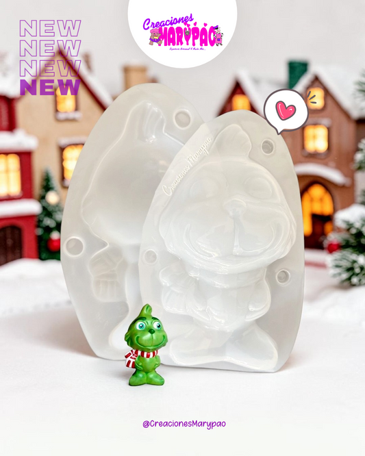 🎄Molde Para Alcancía De Yeso Navidad Grinch💚