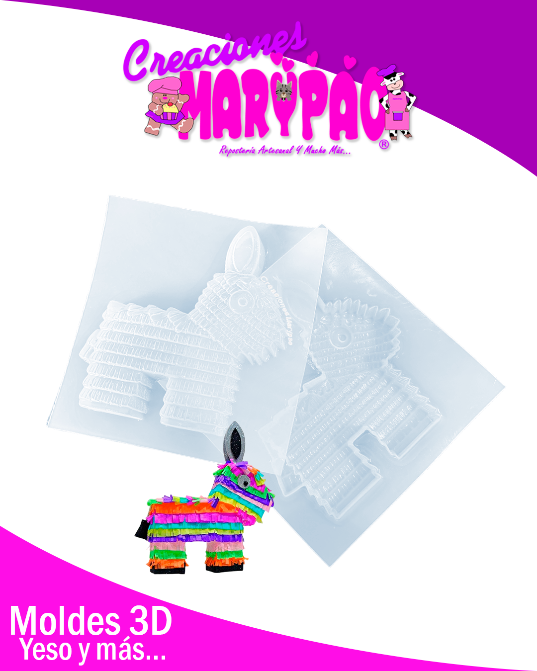 🪅Molde de Polietileno para Alcancía Piñata Burrito🪅