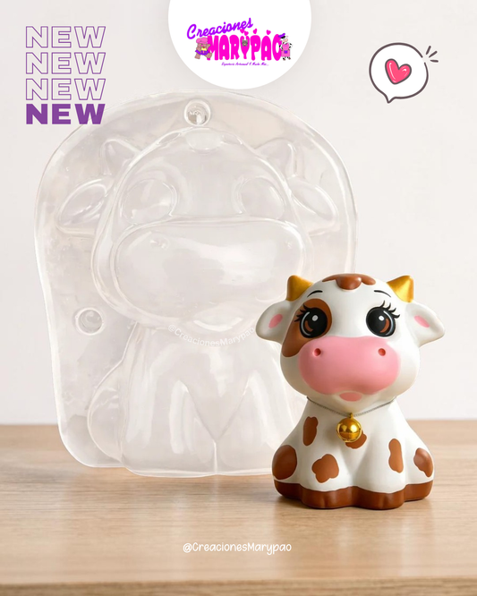 🐮✨ Molde Alcancía de Vaquita - Vaca✨🐮