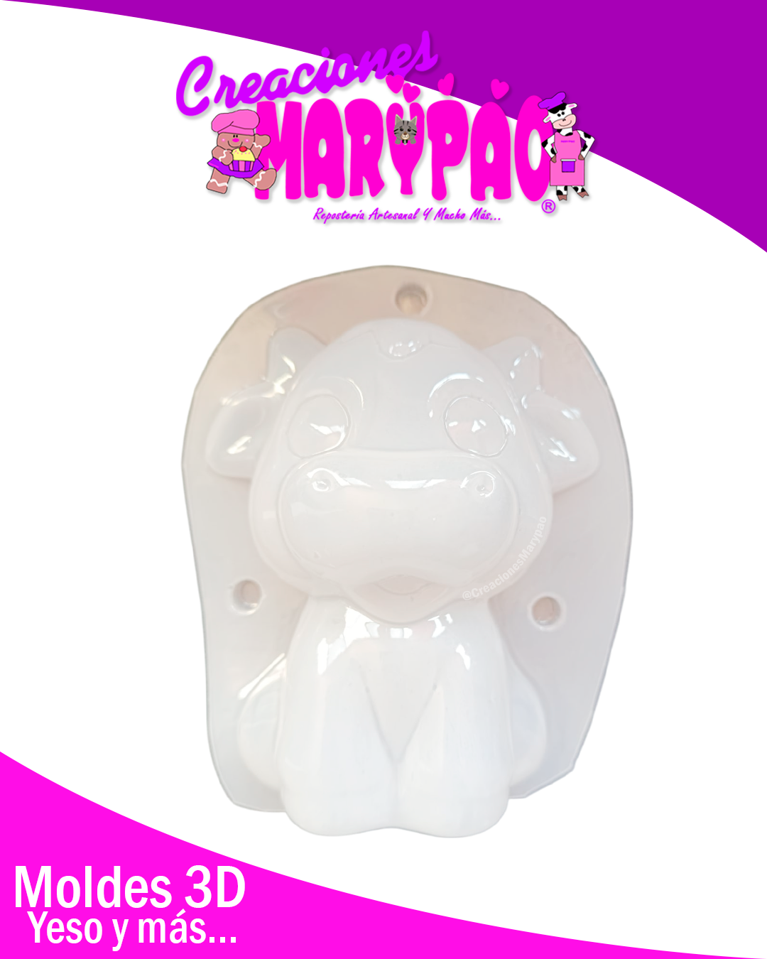 🐮✨ Molde Alcancía de Vaquita - Vaca✨🐮