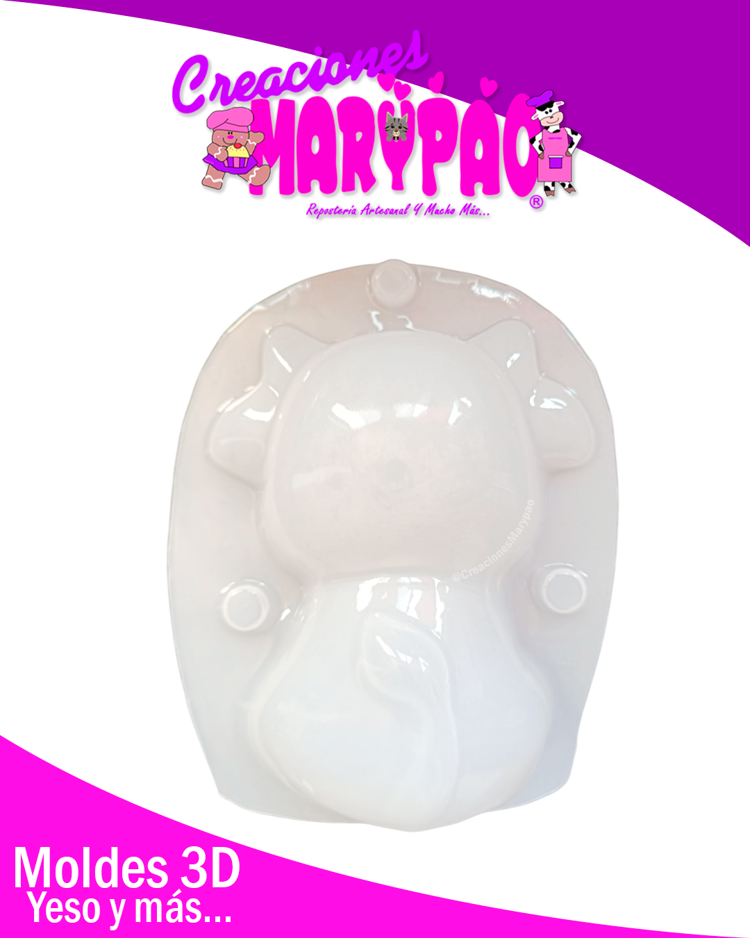 🐮✨ Molde Alcancía de Vaquita - Vaca✨🐮