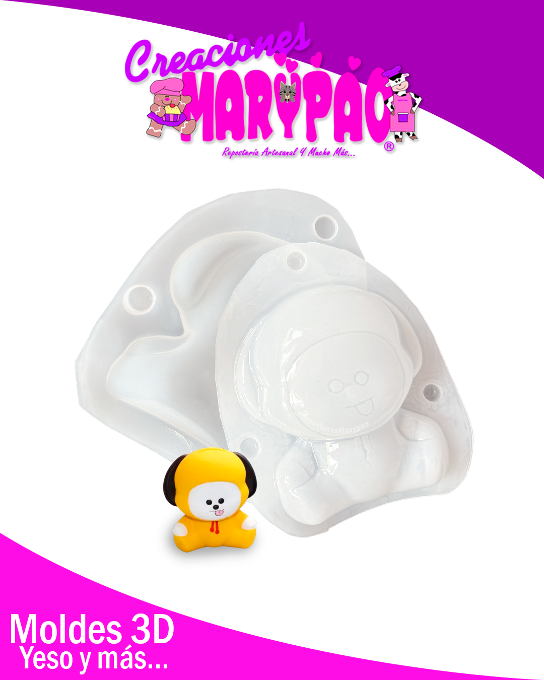 ✨Molde Para Alcancías de Yeso BTS Mascotas - CHIMMY Inspirado en Jimin🐶