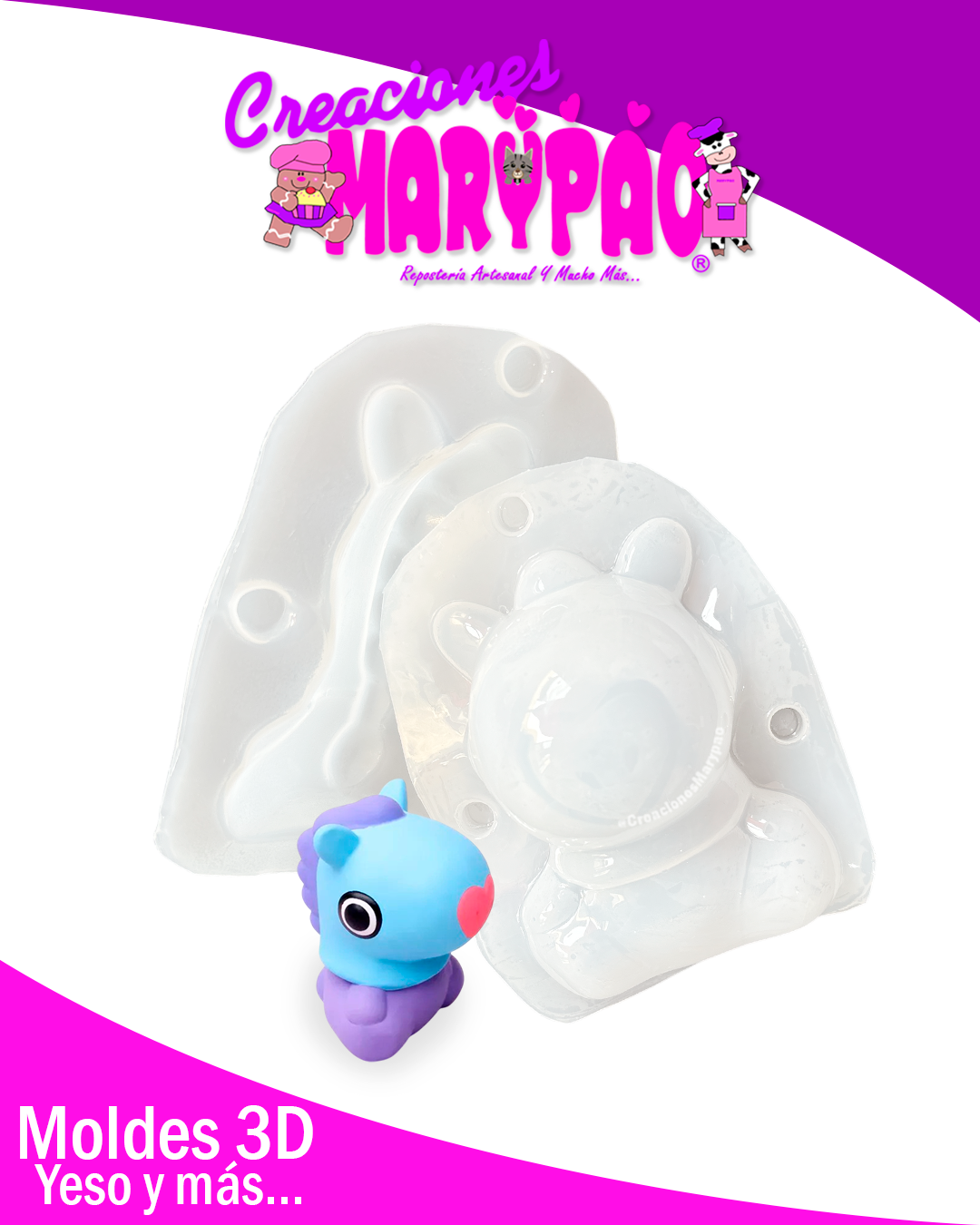 ✨Molde Para Alcancías de Yeso BTS Mascotas - MANG Inspirado en J-Hope🐴
