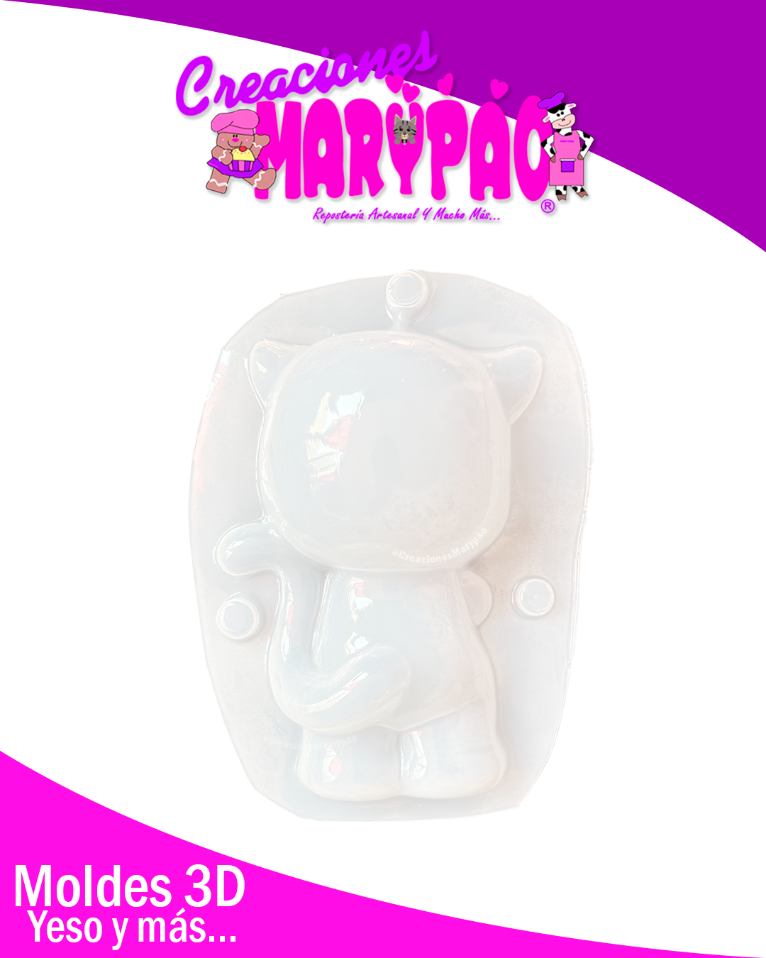 Molde Para Alcancía de Yeso Guerreras K-Pop Derpy Tiger 🐯