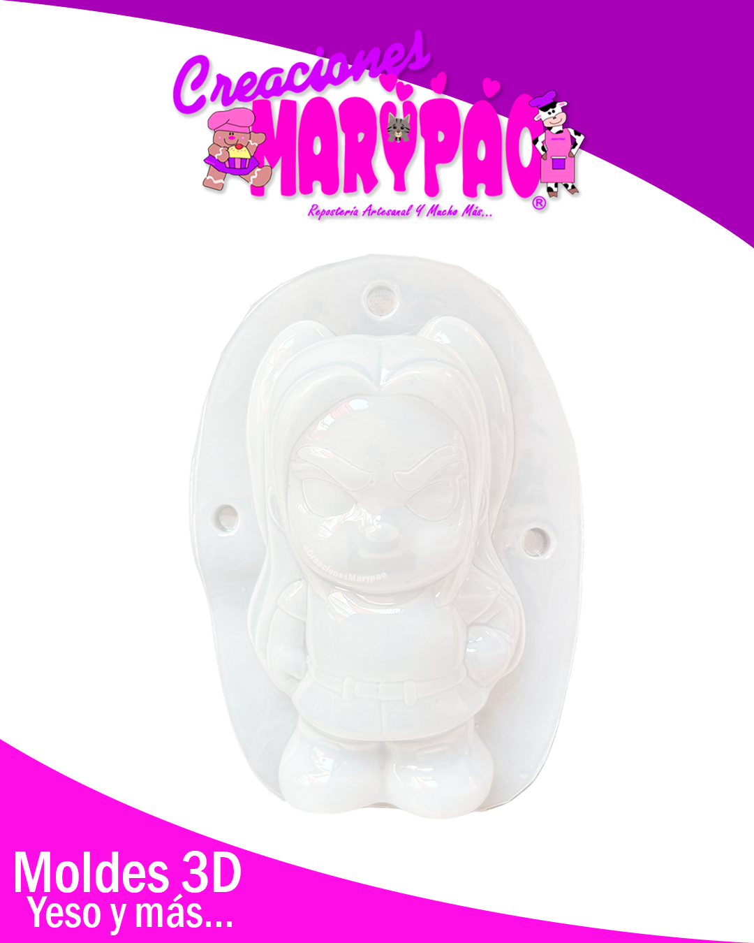 Molde Para Alcancía de Yeso Guerreras K-Pop Mira 💕