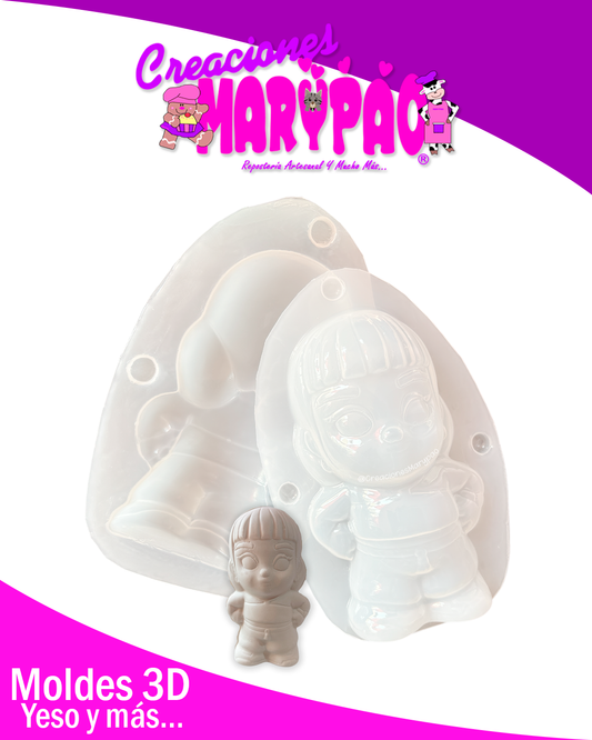 Molde Para Alcancía de Yeso Guerreras K-Pop Zoey🌟