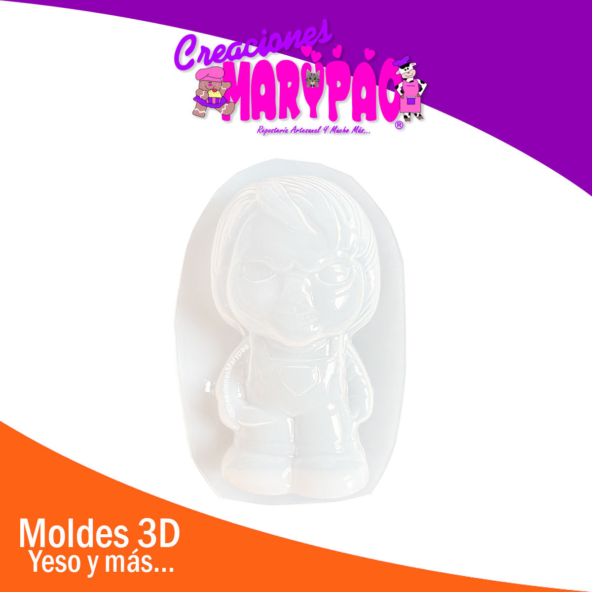 🔪 Molde para Alcancía de Yeso Chucky Halloween