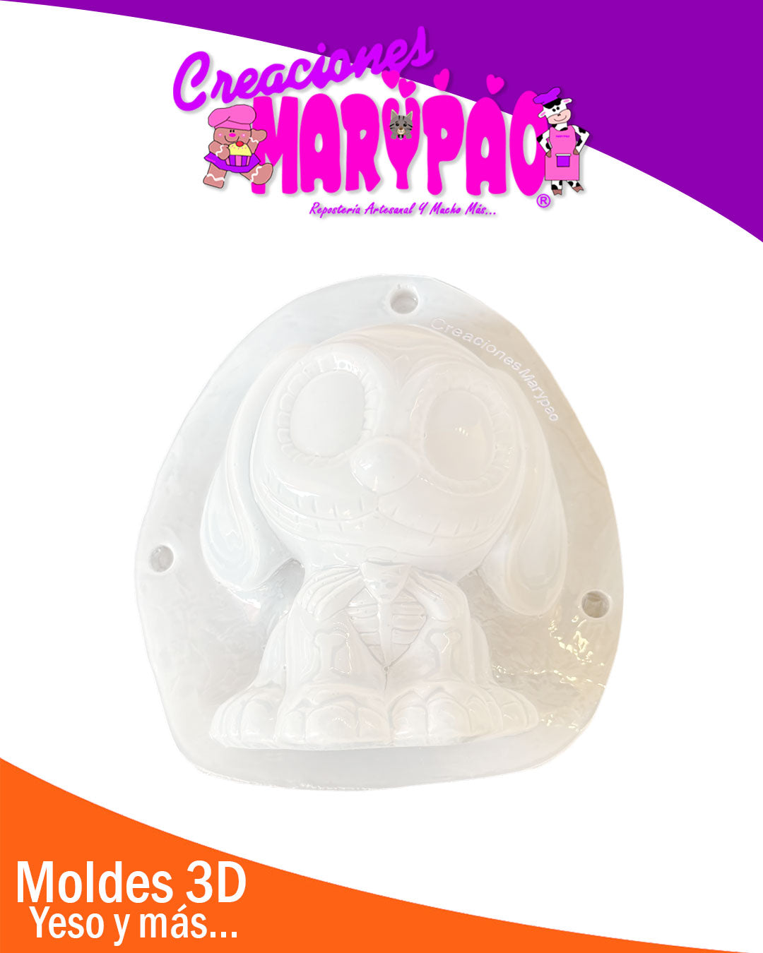 Molde para Alcancía Perrito Calavera💀🐶