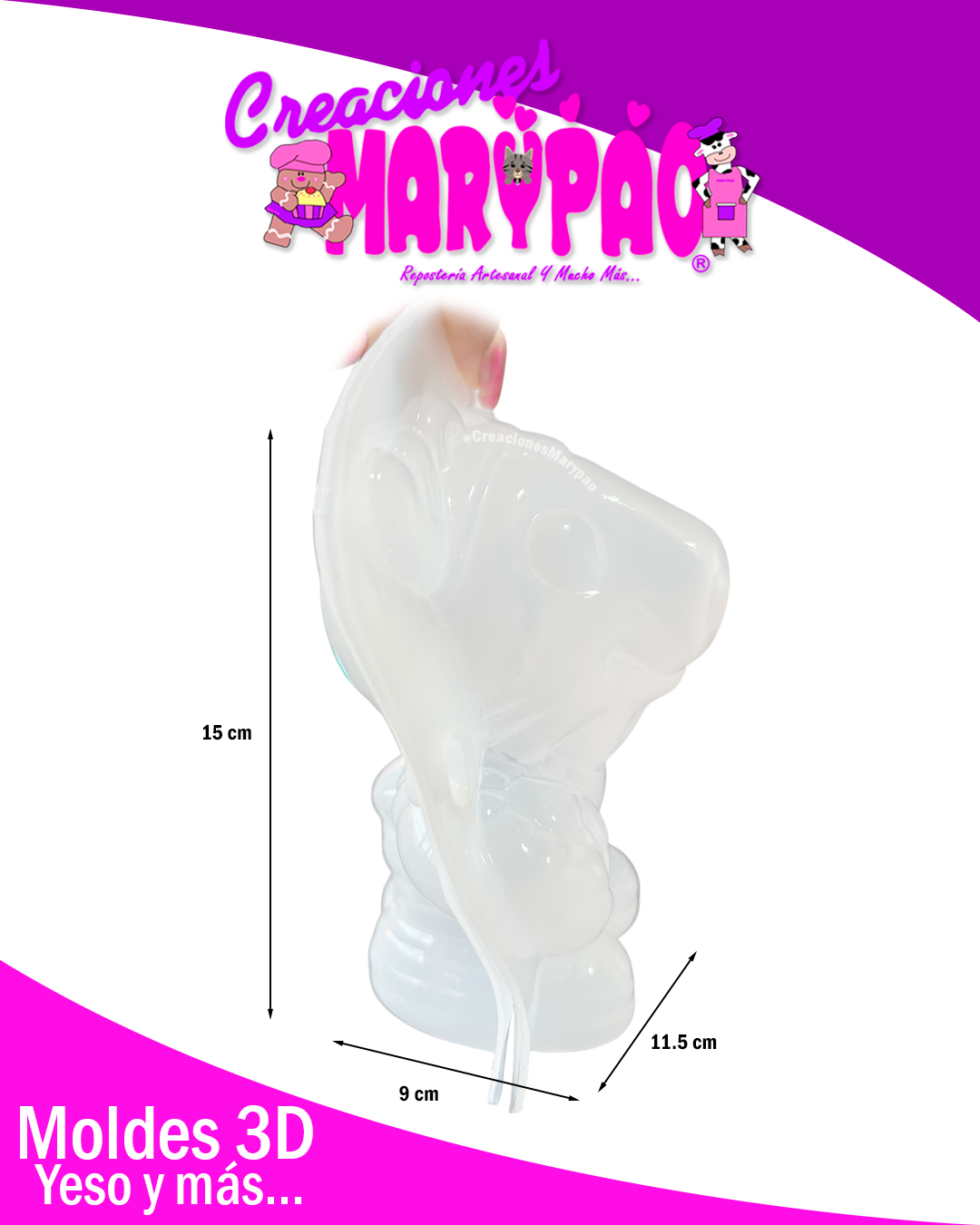 Molde Para Alcancías de Yeso Mundial 2026 Mascotas Alce⚽