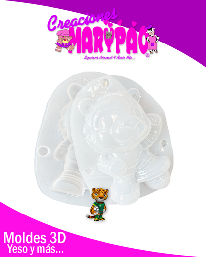 Molde Para Alcancías de Yeso Mundial 2026 Mascotas Jaguar🐆