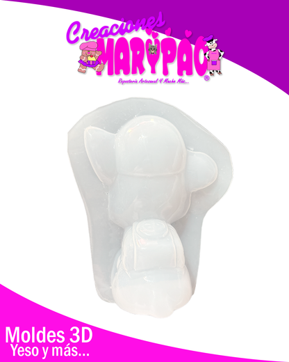 Molde Para Alcancía de Yeso Paw Patrol Rocky