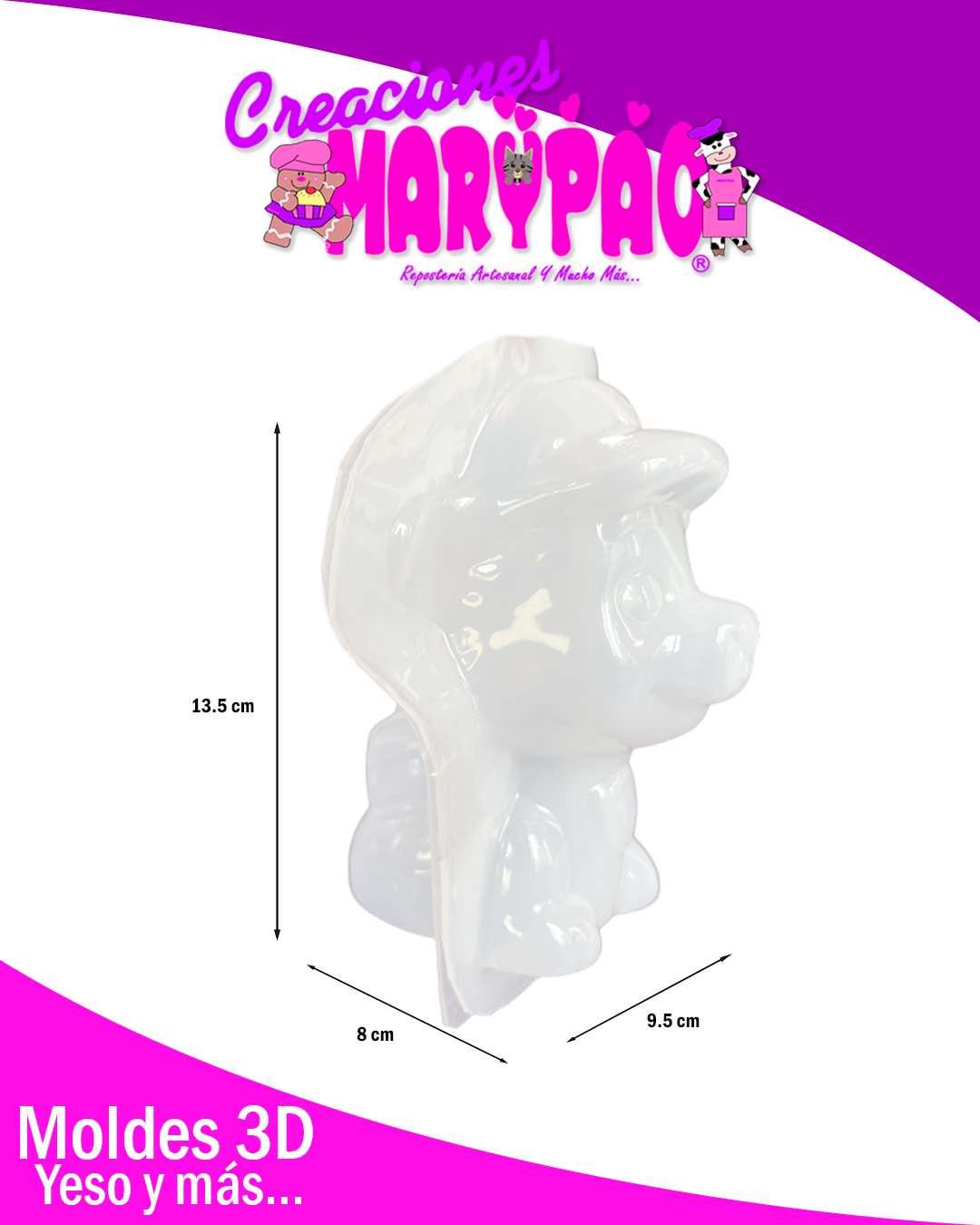 Molde Para Alcancía de Yeso Paw Patrol Rocky