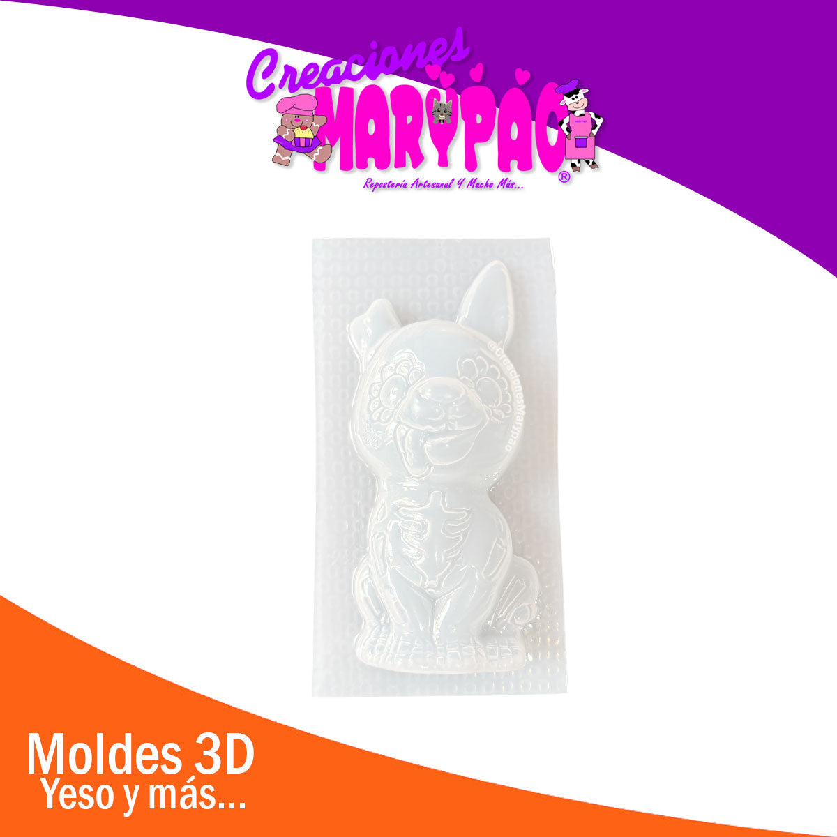 🐶💀 Molde de Perrito Calavera Día de Muertos (14 cm) ✨