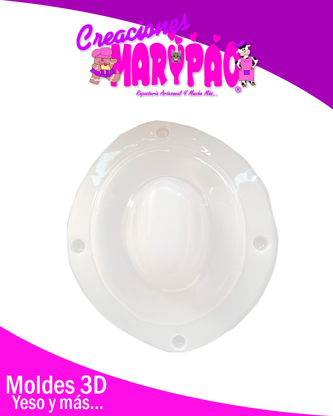 🤠✨ Molde para Alcancía Sombrero Vaquero ✨🤠