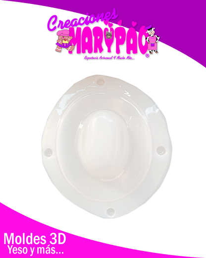 🤠✨ Molde para Alcancía Sombrero Vaquero ✨🤠