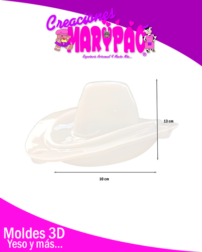 🤠✨ Molde para Alcancía Sombrero Vaquero ✨🤠