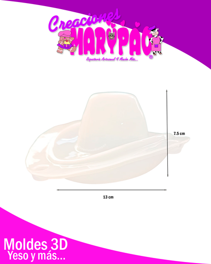 🤠✨ Molde para Alcancía Sombrero Vaquero ✨🤠