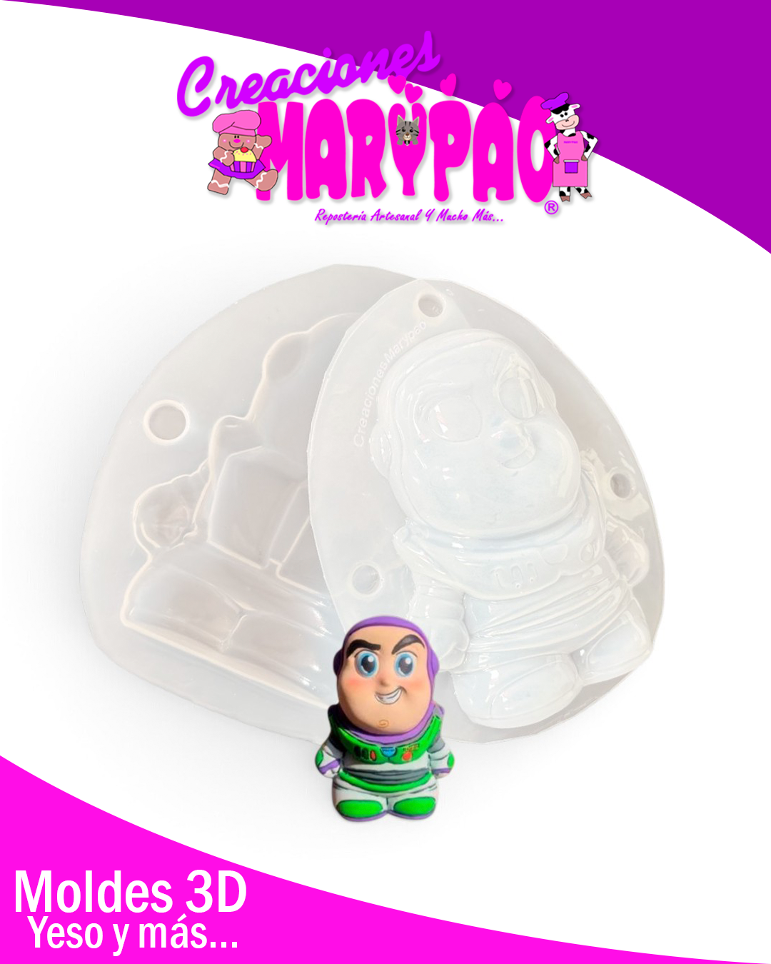 ✨Molde para Alcancías de Yeso Buzz Toy Story