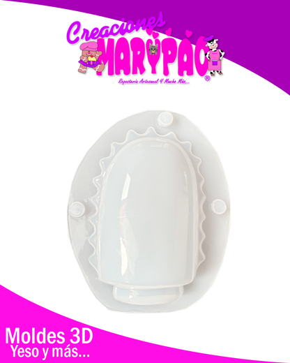 Molde Para Alcancía de Yeso Virgencita Kawaii ✨