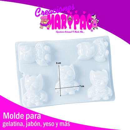 🦇 Molde de Batman Figuritas de Yeso Gelatinas y Más