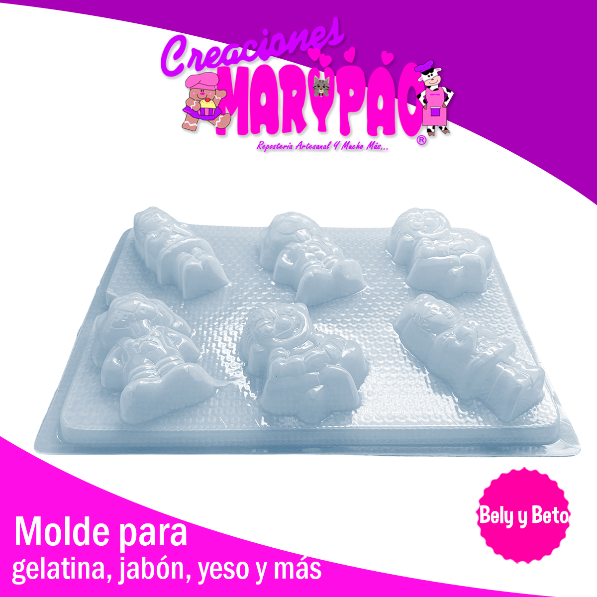 Molde Bely y Beto Personajes Cuerpo Completo – Creaciones Marypao