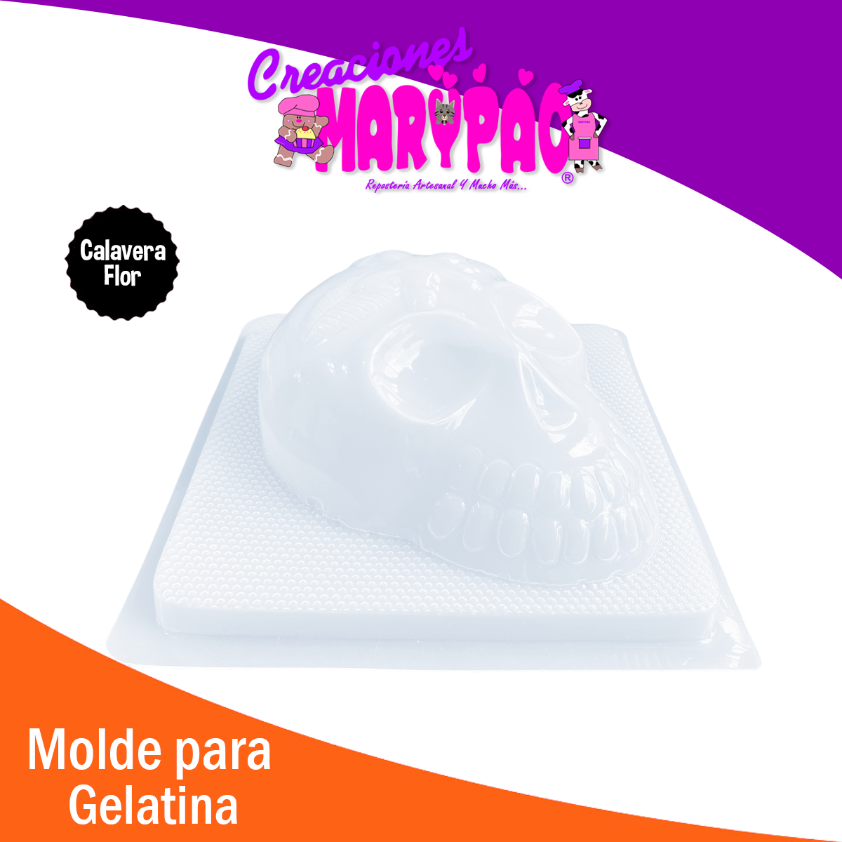 Molde Para Gelatina Calavera De Azúcar Día de Muertos