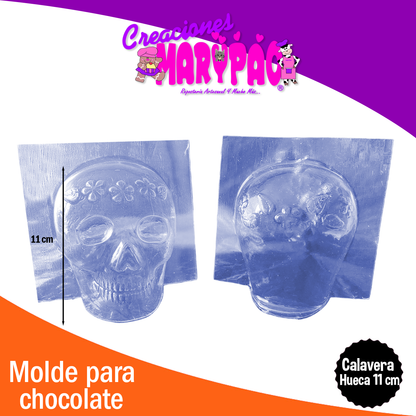 Molde Calavera Hueca 11 cm Chocolate Halloween Dia de Muertos