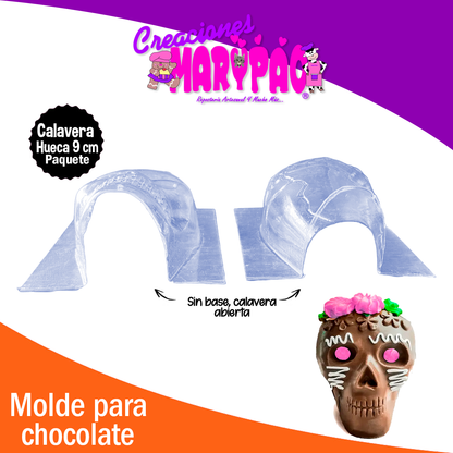 Moldes Calavera Hueca 9 cm Chocolate Dia de Muertos