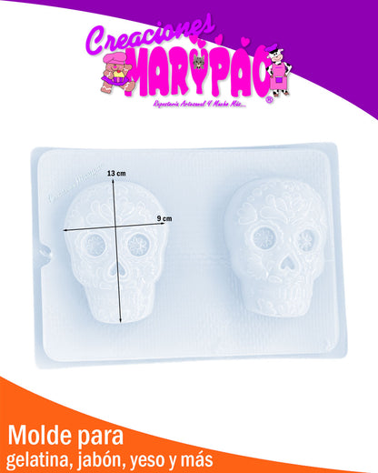 💀 Molde de Calaveras 13 cm Día de Muertos 💀