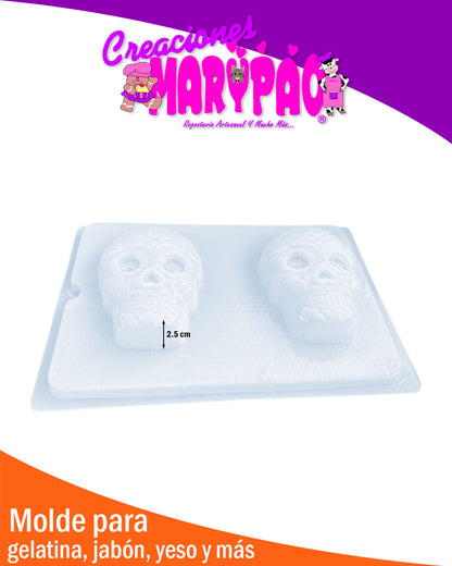 💀 Molde de Calaveras 13 cm Día de Muertos 💀