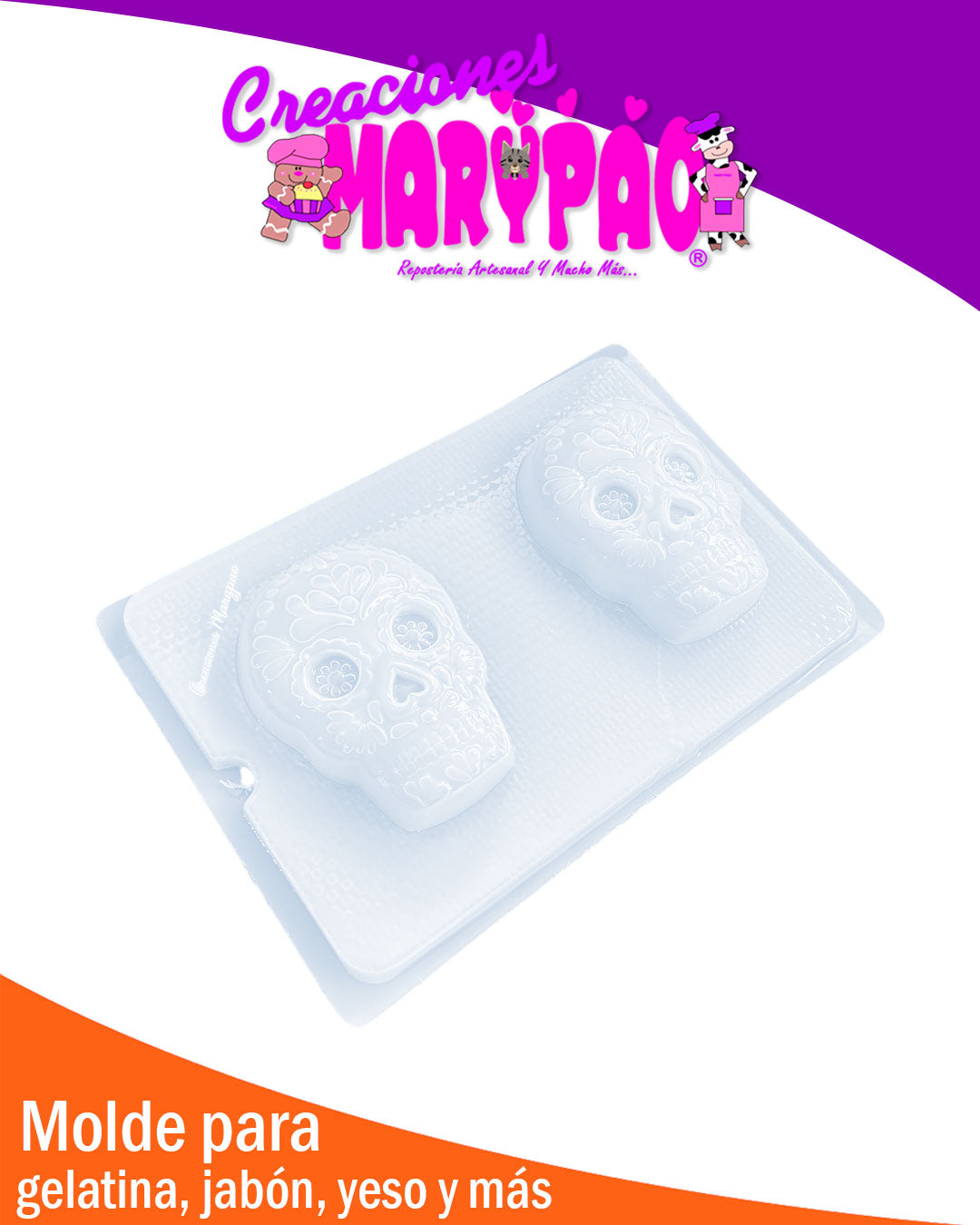 💀 Molde de Calaveras 13 cm Día de Muertos 💀