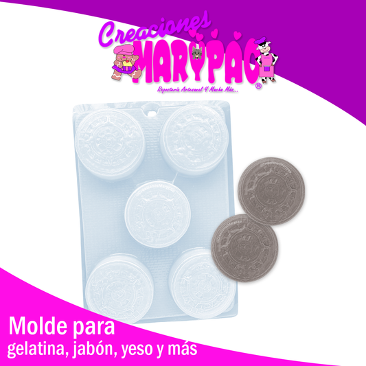 Molde Calendario Azteca Gelatinas Figuras de Yeso y Más