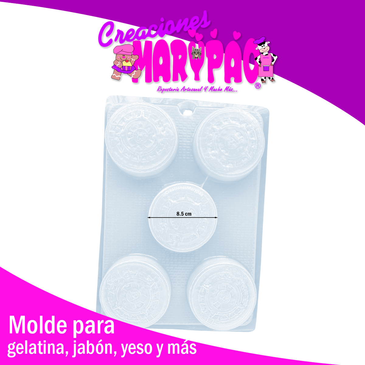Molde Calendario Azteca Gelatinas Figuras de Yeso y Más
