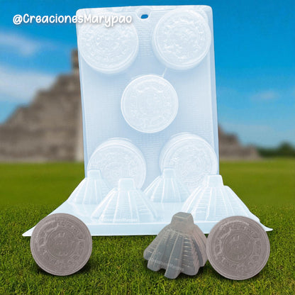 Molde Calendario Azteca Gelatinas Figuras de Yeso y Más