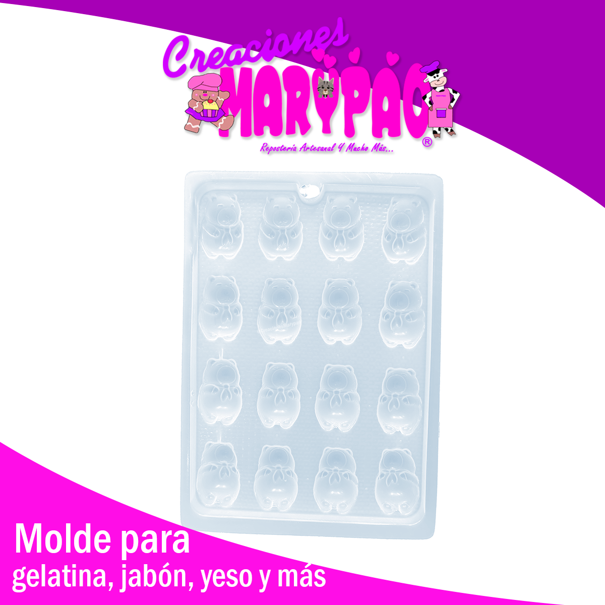 🦫 Molde Capibara Jabones Gelatinas Yeso✨Mod.2