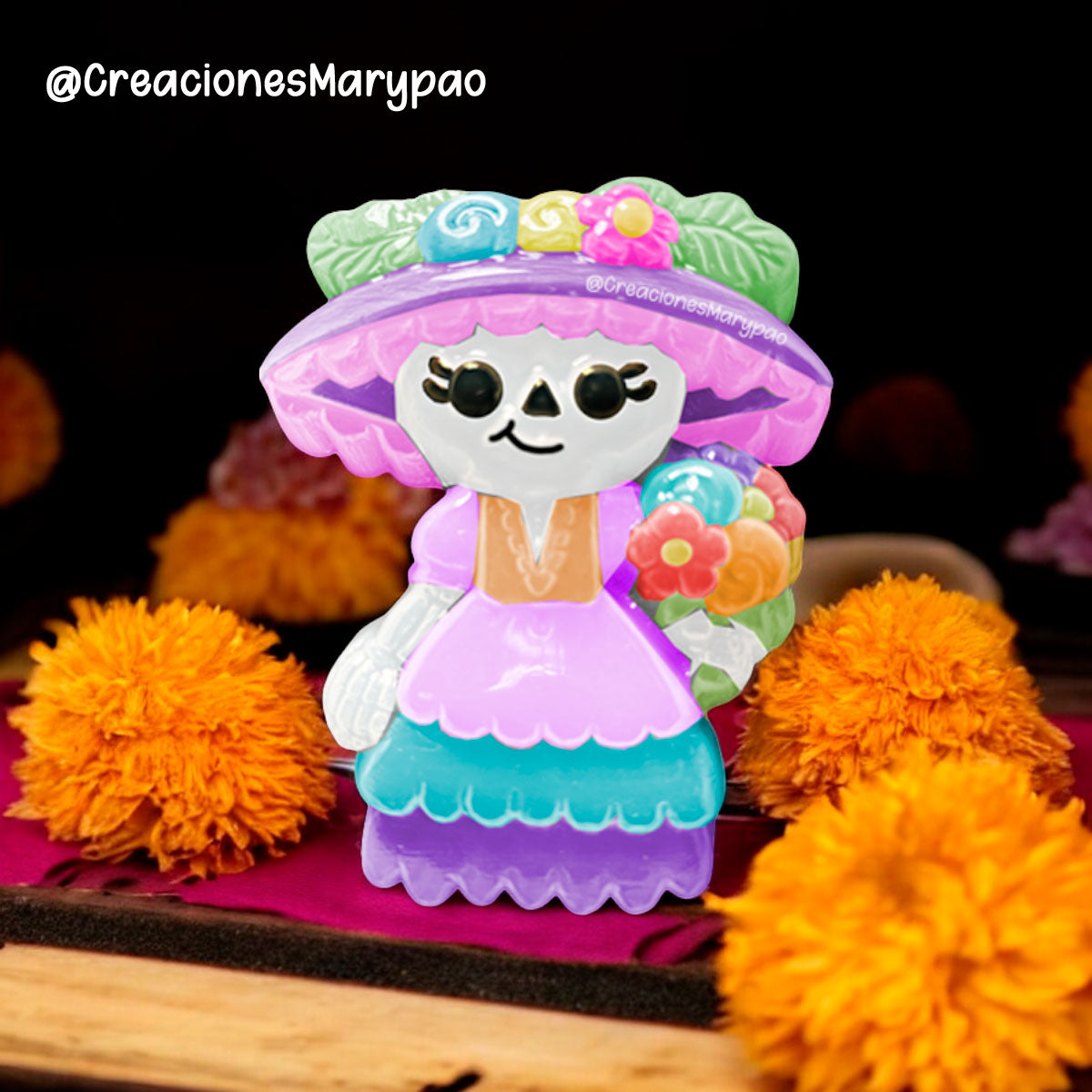 Molde Catrina Completa Día de Muertos Jabones Gelatinas Yeso