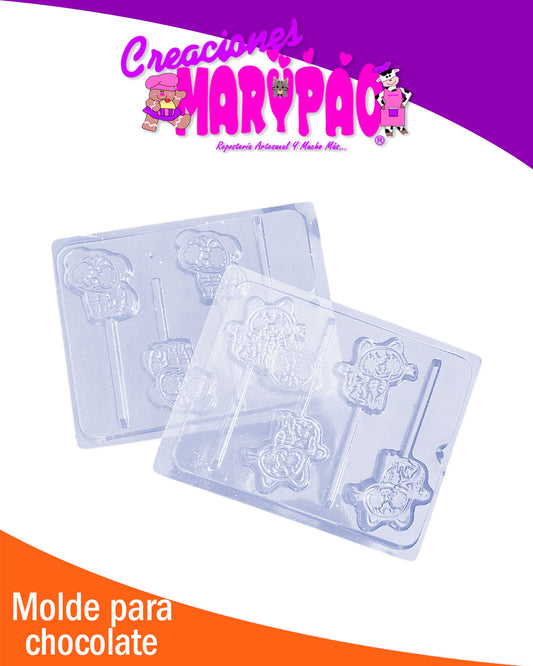 Moldes Paletas de Chocolate Día de Muertos: Perrito y Gatito Calavera🐶💀😺