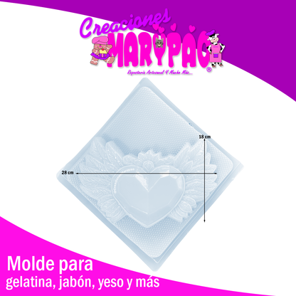 ❤️Molde Corazones Milagritos Mexicanos Diseño Grande Alas🪽