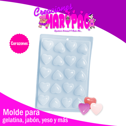 Molde Corazones Lisos Chicos Gomitas 14 de Febrero