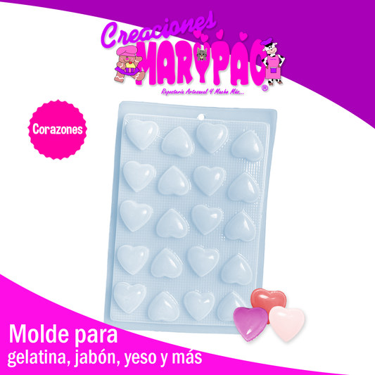 Molde Corazones Lisos Chicos Gomitas 14 de Febrero