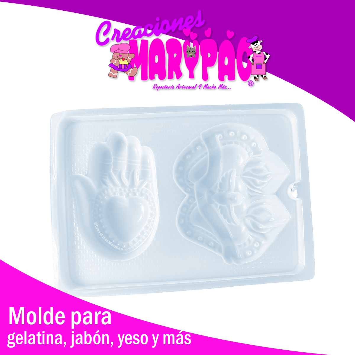 Molde Corazones Milagritos Mexicanos Mod.2 Mano Yeso y Más