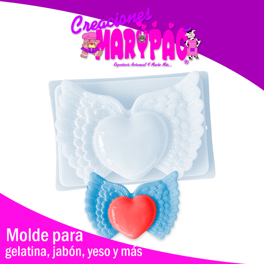 Molde Corazones Milagritos Mexicanos Mod.5 Alas Grande Yeso Y Más
