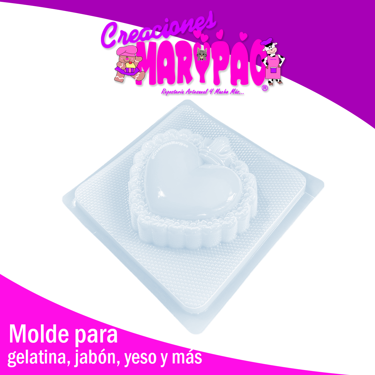 ❤️Molde Corazones Milagritos Mexicanos Diseño Grande Corona👑
