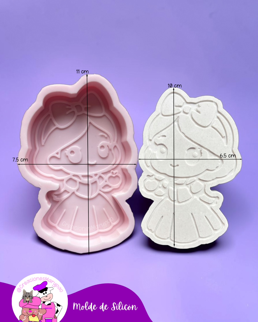 Moldes de Silicón Blanca Nieves - 2 Modelos Disponibles 👑🍎