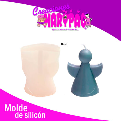 Molde de Silicón Velas Ángel 3D Bautizo Navidad Angelito